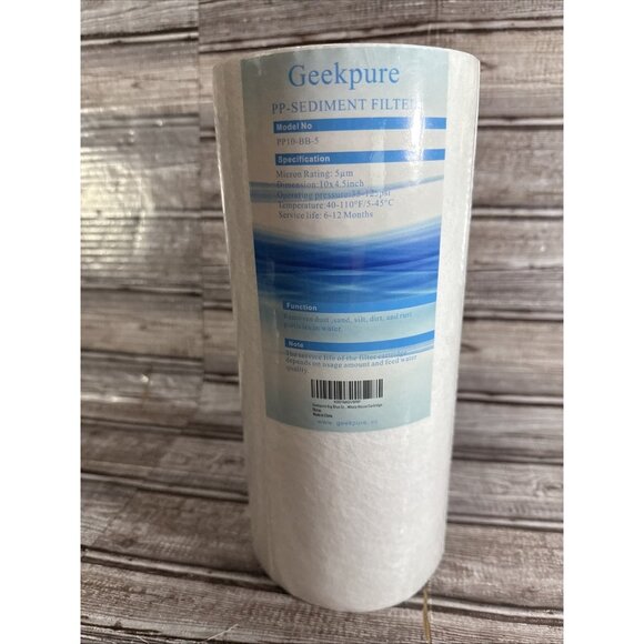 Geekpure Other - Geekpure PP10BB 5 Micron 10" X 4.5" Big Blue Sediment Water Filter Pack of 4